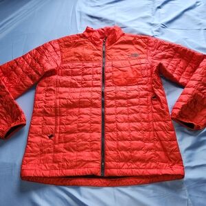 THE NORTH FACE MEN'S THERMOBALL PEIMALOFT INSULATED QUILTED LINED JACKET RED LAR